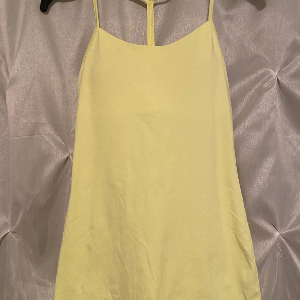 Lululemon Light Yellow Women's Spaghetti Strap Tank Top